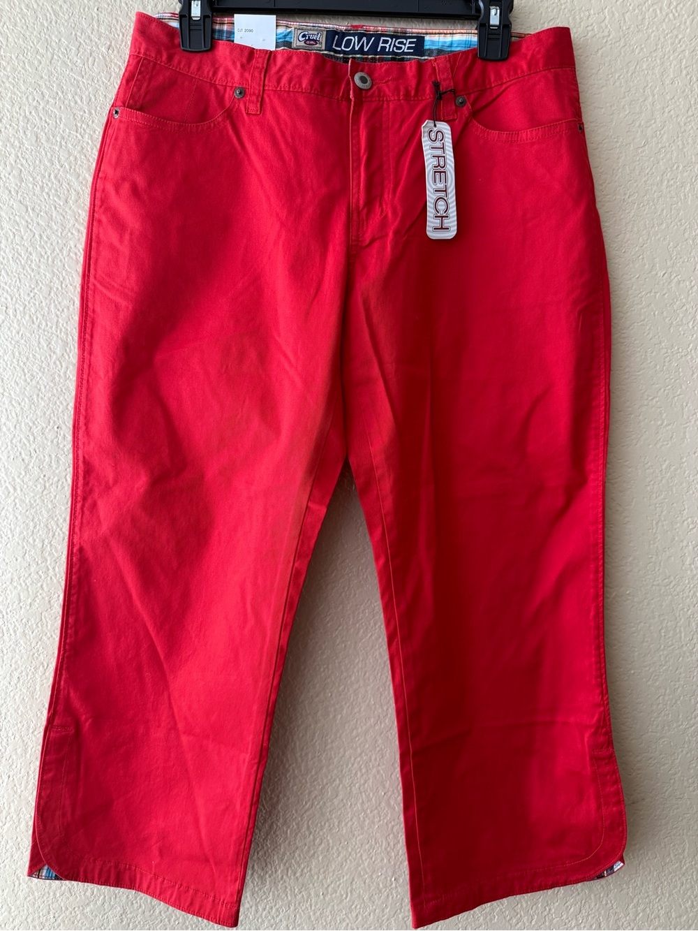 Cruel Girl Red Low Rise Ankle Pants